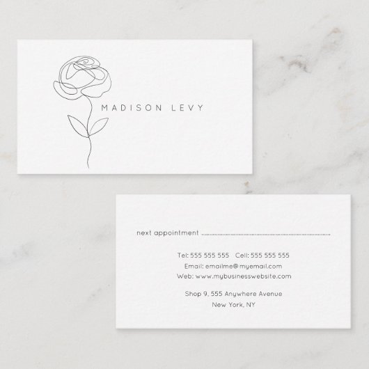 Line Art Ink Modern Native Artisan Business Afsprakenkaartje (Voorkant / Achterkant)