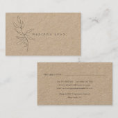 Line Art Ink Modern Native Artisan Business Appoi Afsprakenkaartje (Voorkant / Achterkant)