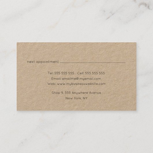 Line Art Ink Modern Native Artisan Business Appoi Afsprakenkaartje (Achterkant)