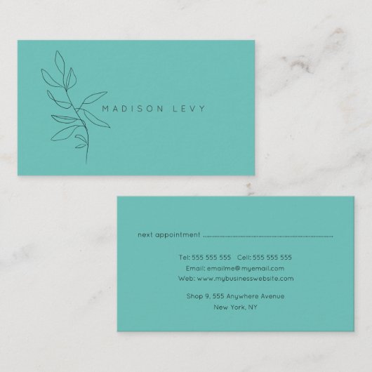 Line Art Ink Modern Native Artisan Business Appoi Afsprakenkaartje (Voorkant / Achterkant)