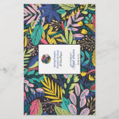 Line Art Leaves 🌿🍂 Kleurrijke moderne zeepfolie (Voorkant)