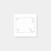 Line art lijst illustratie, Walvis Post-it® Notes (Voorkant)