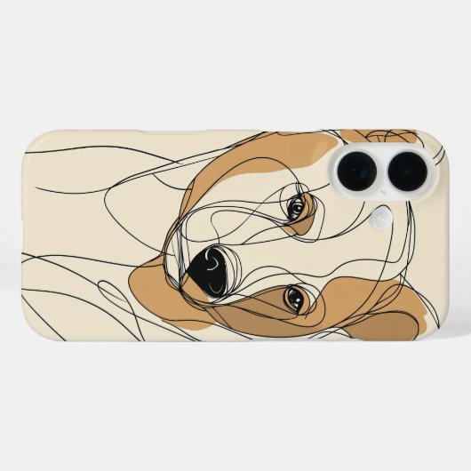 Line Art Lioness Case-Mate iPhone Case (Achterkant (horizontaal))