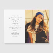 Line Art Magnetic Graduparty Foto uitnodigen (Voorkant)