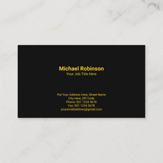 Line Art Mensen die werken op computers | Geel Visitekaartje (Achterkant)