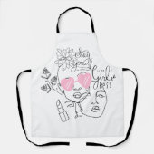 Line ART MET QUOTE Schort (Voorkant)