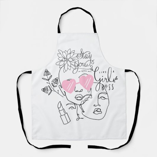 Line ART MET QUOTE Schort (Voorkant)