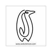 Line Art Minimalistisch Penguin Rubberstempel (Afrduk)