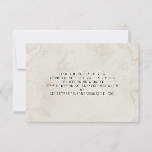 Line Art Mountains Waterverf QR Code Weddenschap R RSVP Kaartje (Achterkant)