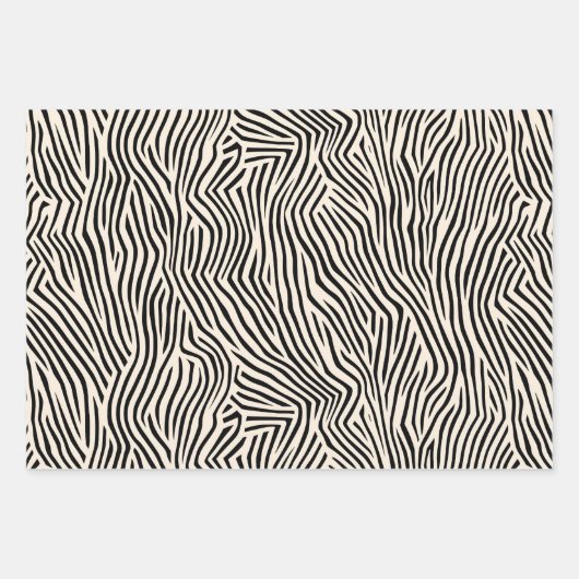 Line Art Natuur-geïnspireerde geometrische zwart e Inpakpapier Vel (Voorkant 3)