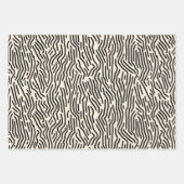Line Art Natuur-geïnspireerde geometrische zwart e Inpakpapier Vel (Voorkant 2)
