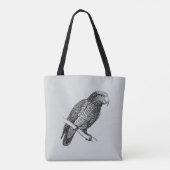 Line Art of Parrot (Black) Fine Art Tote Bag (Achterkant)