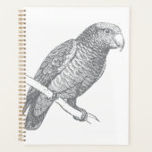 Line Art of Parrot (Gray) Fine Art Planner (Voorkant)