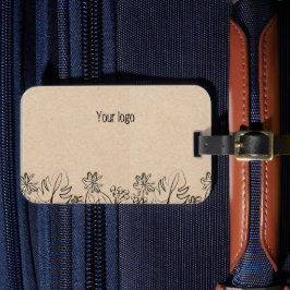  Line Art on Kraft Paper  Bagagelabel