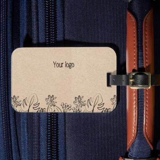  Line Art on Kraft Paper  Bagagelabel (Voorkant Insitu 4)