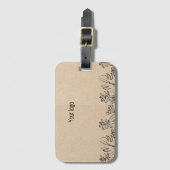  Line Art on Kraft Paper  Bagagelabel (Voorkant (verticaal))