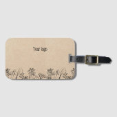  Line Art on Kraft Paper  Bagagelabel (Voorkant (horizontaal))