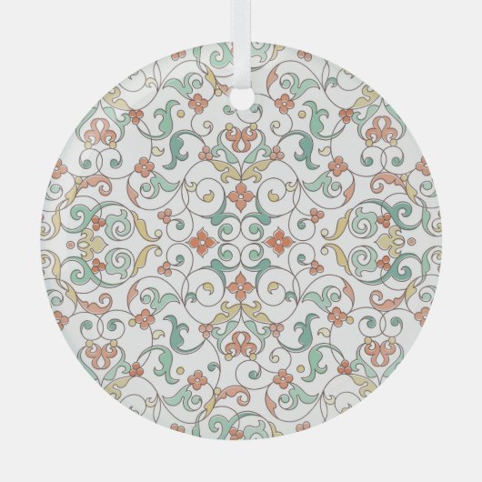 Line Art Oost-Ornament Glas Ornament (Voorkant)