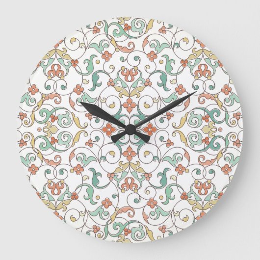  Line Art Oost-Ornament Grote Klok (Voorkant)