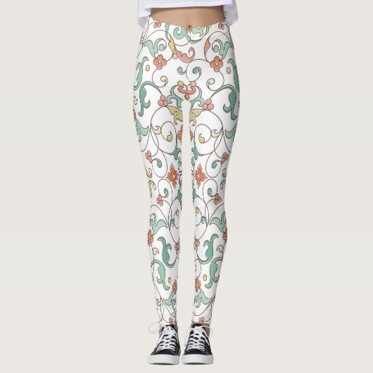  Line Art Oost-Ornament Leggings (Voorkant)