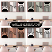 Line Art Parabolas Solid Semi-Circle kunst aan de  Muurkunst Sets