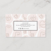 Line art pastel Beauty Hair Visitekaartje (Achterkant)