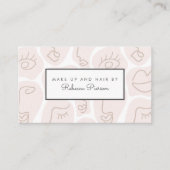 Line art pastel Beauty Hair Visitekaartje (Voorkant)