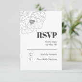 Line Art Peony (Staand voorkant)