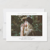 Line Art Photo Graduation Party Kaart (Voorkant)