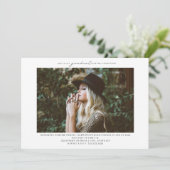 Line Art Photo Graduation Party Kaart (Staand voorkant)