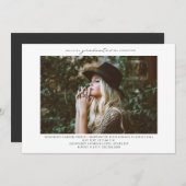 Line Art Photo Graduation Party Kaart (Voorkant / Achterkant)