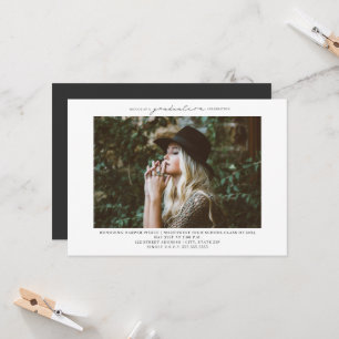 Line Art Photo Graduation Party Kaart