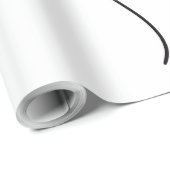 Line Art Portret van een vrouw met rode roos Cadeaupapier (Rol Hoek)