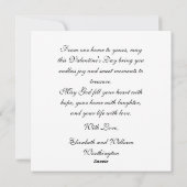 Line Art Red Bicycle on Cobblestone Street Drawing Feestdagenkaart (Achterkant)