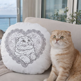 Line Art Ritual Collectie - Rond Kussen
