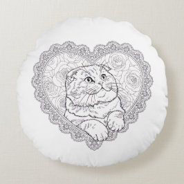 Line Art Ritual Collection  - Rond Kussen