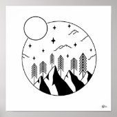 Line Art Scenery Poster (Voorkant)