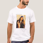 Line Art Script Afstuderen Foto T-Shirt (Voorkant)