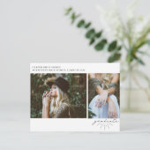 Line Art Script Graduation Party foto Briefkaart (Staand voorkant)