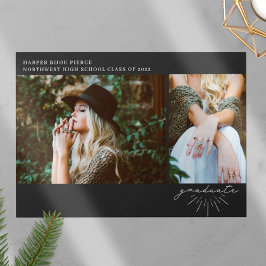 Line Art Script Grey Afstuderen 2 Foto Aankondiging