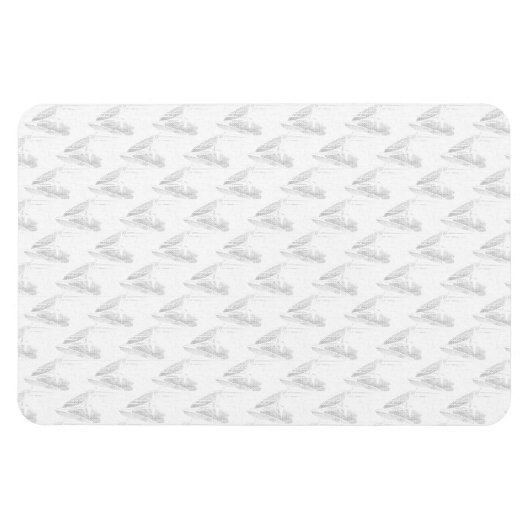 Line art, Seashell, Harp Magneet (Horizontaal)