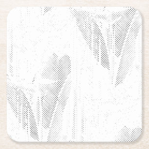 Line art, Seashell, Harp Paper Onderzetter