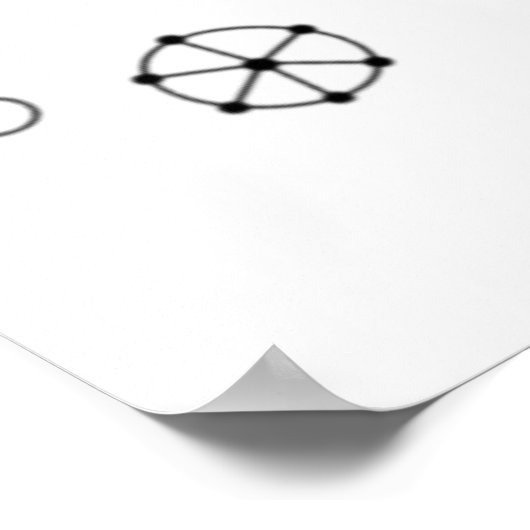 Line Art, Star Dust Pedestal Sign Poster (Hoek)