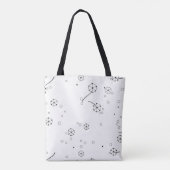 Line Art, Star Dust Tote Bag (Achterkant)