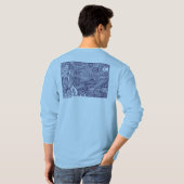 Line Art Starry Night T-shirt (Achterkant volledig)