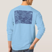 Line Art Starry Night T-shirt (Achterkant)