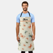 Line Art Stijlvolle vlinders Schort (Gedragen)