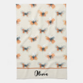 Line Art Stijlvolle vlinders Theedoek (Verticaal)