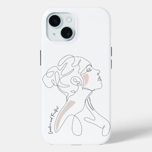 Line Art tekening - Creatief en Vruchtbaar Case-Mate iPhone Case (Achterkant)