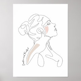 Line Art tekening - Creatief en Vruchtbaar Poster